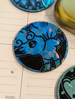 Pokemon Vulpix Blue Jumbo Coin Token for TCG Pokemon from Holiday Box - Image 1