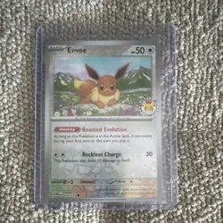 Pokemon Eevee 074/131 Sv: Prismatic Evolutions Reverse Holo Common Stamped - Image 1