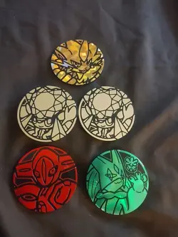 Lot Of 5 Pokemon Flip Coins - Image 1