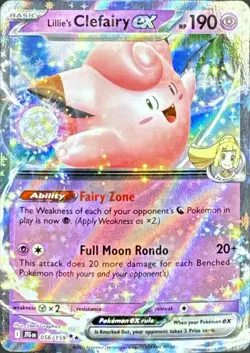 Pokemon Lillie's Clefairy ex 56 - Journey Together Double Rare - Image 1