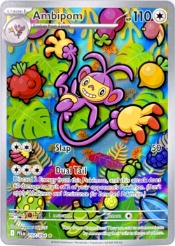 Pokemon Ambipom 107/094 Illustration Rare IR Phantasmal Flames - NM - Image 1