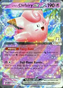 Pokemon Lillie's Clefairy ex 76 Double Rare - Ascended Heroes - NM - Image 1
