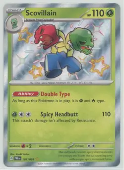 Scovillain 2023 Pokemon SVI Paldean Fates Shiny Rare #107/091 - Image 1