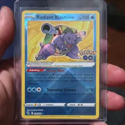 Pokemon Radiant Blastoise Radiant Rare Holo 018/078 Pokemon GO 150HP Ability - Image 1