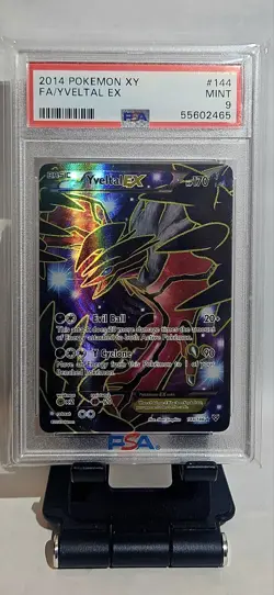 2014 Pokemon XY Yveltal EX Ultra Rare Full Art Holo # 144 PSA 9 MINT LOW POP - Image 3