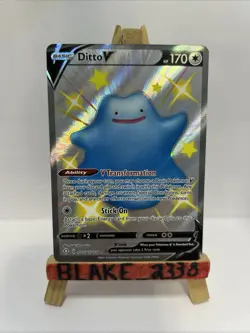 Pokemon Ditto V SV118/SV122 Shining Fates: Shiny Vault Holo Full Art - Image 1