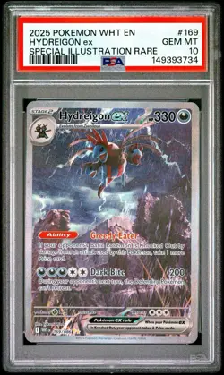 Pokemon Hydreigon ex White Flare Special Illustration Rare #169 PSA 10 Gem Mint - Image 1