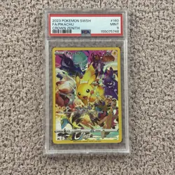 2023 POKEMON SWORD & SHIELD CROWN ZENITH #160 FULL ART/PIKACHU PSA 9 - Image 1