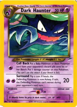 Pokemon TCG Neo Destiny Dark Haunter 36/105 Unlimited DMG - Image 1
