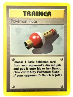 Pokemon Flute 86/102 Uncommon Base Set Unlimited Pokemon Moderately Played - Image 1