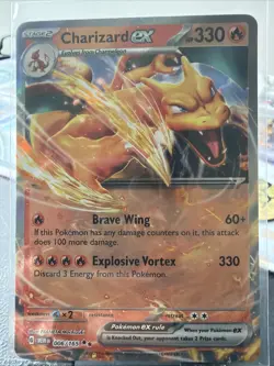 Pokemon TCG: Charizard ex 006/165 Scarlet & Violet 151 Double Rare Full Art Holo - Image 1