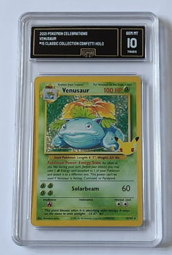 2021 POKEMON CELEBRATIONS VENUSAUR #15 CLASSIC COLLECTION CONFETTI HOLO - Image 1