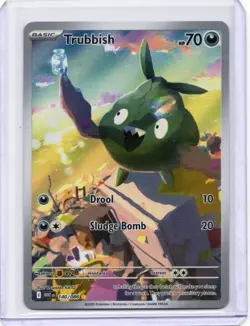 Trubbish 140/086 Illustration Rare White Flare Pokemon Holo Near Mint - Image 1