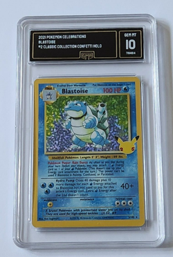 2021 POKEMON CELEBRATIONS BLASTOISE #2 CLASSIC COLLECTION CONFETTI HOLO - Image 1