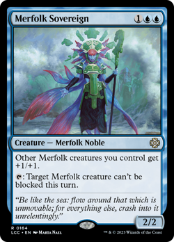 Merfolk Sovereign #164 | NM | The Lost Caverns of Ixalan Commander Magic MTG - Image 1