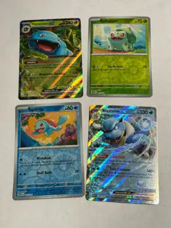 POKEMON BLOOMING WATERS PROMO SET - Blastoise ex Venusaur ex Squirtle Bulbasaur - Image 1
