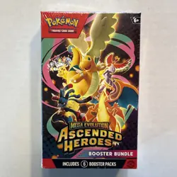 Pokemon TCG Mega Evolution Ascended Heroes Booster Bundle Box English 6 Packs - Image 1