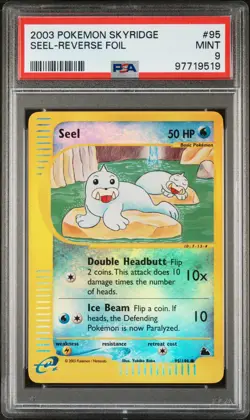 2003 POKEMON SKYRIDGE #95 SEEL-REVERSE FOIL PSA 9 - Image 1