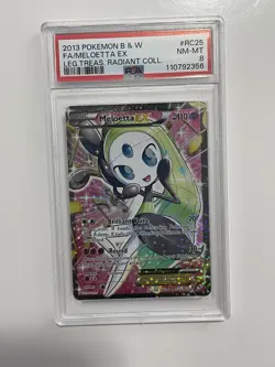 2013 Pokemon Legendary Treasures Radiant Collection PSA 8 Meloetta EX Holo #RC25 - Image 1