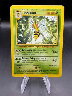 TCG POKEMON BEEDRILL BASE SET 17/102 - Image 1