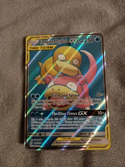 Pokemon Slowpoke & Psyduck GX Ultra Rare TAG TEAM Full Art Holo 217/236 NM/M - Image 1