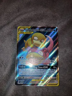 Pokemon Slowpoke & Psyduck GX Ultra Rare TAG TEAM Full Art Holo 217/236 NM/M - Image 3