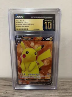 Pokemon Pikachu V 157/172 CGC Pristine 10! Freshly Graded! - Image 1