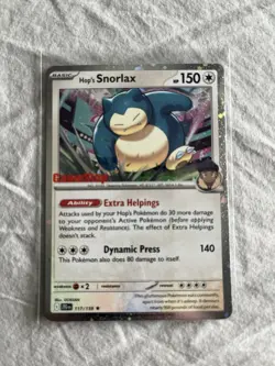 Hop's Snorlax 117/159 Holo Promo (Gamestop Exclusive) Pokemon NM - Image 1