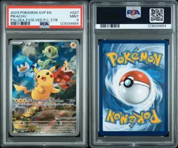 Paldea Evolved ETB Pokemon Center Pikachu SVP 027 Stamped Promo PSA 9 - Image 3