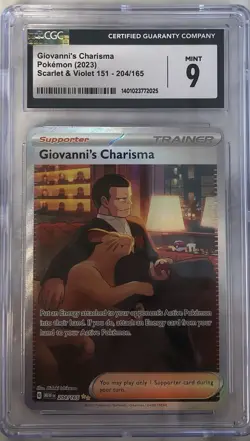 Giovanni's Charisma Pokemon Scarlett & Violet 151 SIR Holo CGC 9 - Image 1