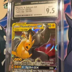 Pokemon Pikachu & Zekrom GX Team Up 33/181 CGC 9.5 TAG TEAM GX Holo Ultra Rare - Image 1