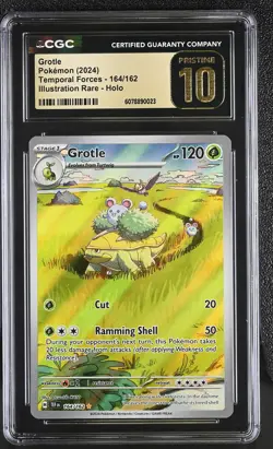 Pokemon GRADED Grotle 164/162 Temporal Forces IR PRISTINE 10 CGC ENGLISH - Image 1