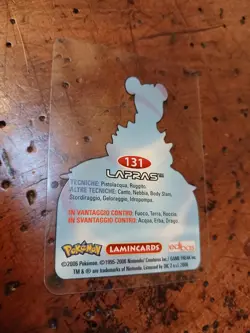 Lapras 131 Pokemon Lamincards Edibas - ITA - EXC - Image 2