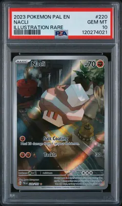 2023 POKEMON PAL EN-PALDEA EVOLVED ILLUSTRATION RARE #220 NACLI PSA 10 - Image 1