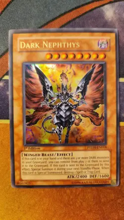YuGiOh! DARK NEPHTHYS PTDN-EN018 1st Edition VLP/LP ULTRA RARE - Image 1