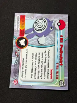 Pokemon Poliwhirl #61 Topps Chrome Base Holo NM - Image 3