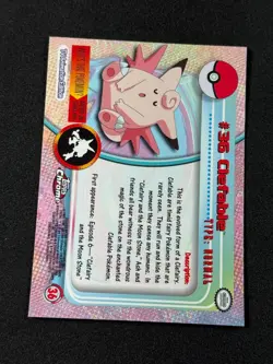 Pokemon Clefable #36 Topps Chrome Base Holo NM - Image 3