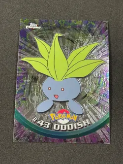 Pokemon Oddish #43 Topps Chrome Base Holo NM - Image 1