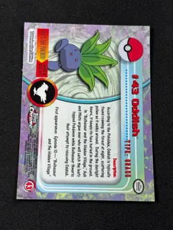 Pokemon Oddish #43 Topps Chrome Base Holo NM - Image 3