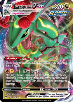 Rayquaza VMAX 111/203 Holo Rare VMAX Evolving Skies Pokemon Cards - Image 1