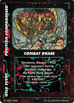 BattleLords CCG Position Compromised Wild Event Card 1995 Quinton Hoover NME NM - Image 1