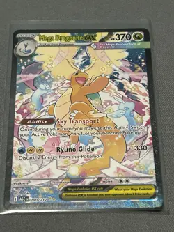 Pokemon Mega Dragonite EX Full Art Holo Card 290/217 370HP Stage 2 ASC EX - Image 1
