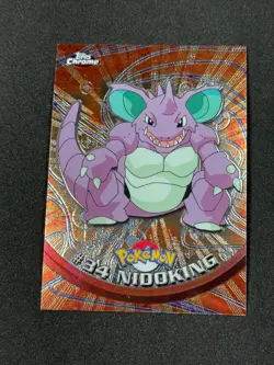 Pokemon Nidoking #34 Topps Chrome Base Holo NM - Image 1
