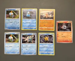 Yuka Morii: Pokemon TCG 7-Card Lot Chewtle Ducklett Baltoy Larvesta Froakie - Image 1