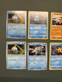 Yuka Morii: Pokemon TCG 7-Card Lot Chewtle Ducklett Baltoy Larvesta Froakie - Image 4