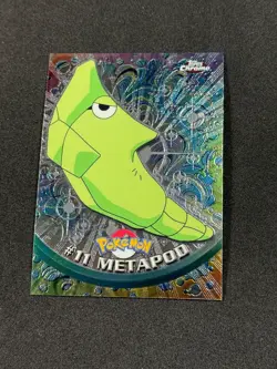 Pokemon Metapod #11 Topps Chrome Base Holo NM - Image 1