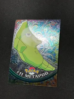 Pokemon Metapod #11 Topps Chrome Base Holo NM - Image 2