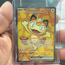 Pokemon Meowth EX Rare Holo Card POR 107/088 170 HP Basic Cat - Image 1