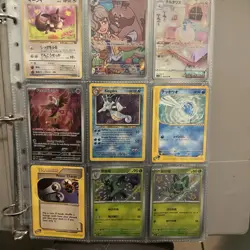 Pokemon Card collection & Binder 90 CARD LOT! IR BASE Pikachu, Promos and Binder - Image 2