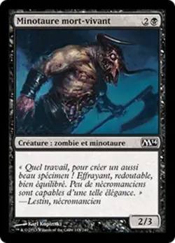 Minotaure mort-vivant (Undead Minotaur) 119 M14 MTG French Kopinski Zombie NM - Image 1